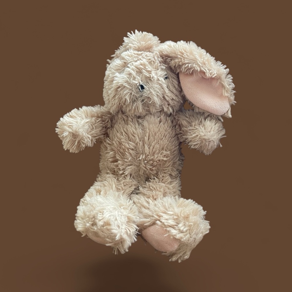 Bunny Rabbit fluffy plush Animal brown/white 14”